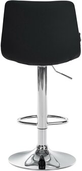 2-delige set barstoelen Jirra kunstleer chroom, Zwart