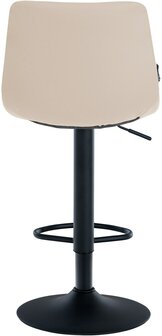 2-delige set barkrukken Jirra kunstleer zwart, Creme