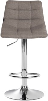 2-delige set barkruk Jirra Stof chroom, Grijs