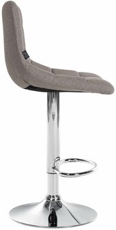 2-delige set barkruk Jirra Stof chroom, Grijs