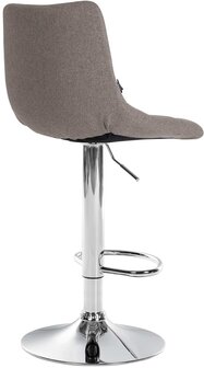 2-delige set barkruk Jirra Stof chroom, Grijs