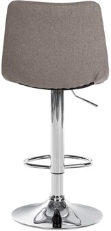 2-delige set barkruk Jirra Stof chroom, Grijs