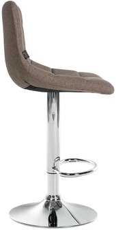 2-delige set barstoelen Jirra stof chroom, Taupe