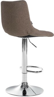 2-delige set barstoelen Jirra stof chroom, Taupe