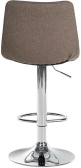 2-delige set barstoelen Jirra stof chroom, Taupe