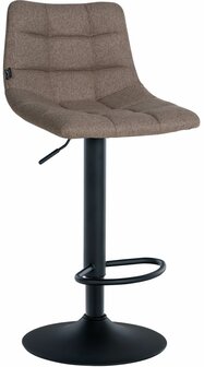2-delige set barkruk Jirra stof zwart, Taupe