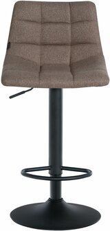 2-delige set barkruk Jirra stof zwart, Taupe