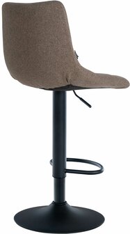 2-delige set barkruk Jirra stof zwart, Taupe
