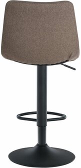 2-delige set barkruk Jirra stof zwart, Taupe
