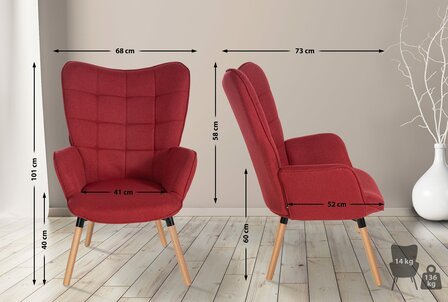 Barkruk Bermuda Rood, Rood