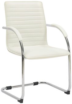 2-delige set bezoekersstoelen Tari kunstleer, Wit