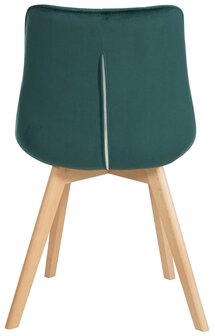 2-delige set stoelen Briik fluweel, Groen