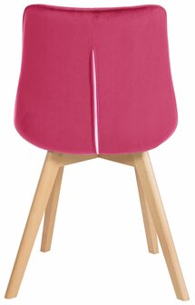 2-delige set stoelen Briik fluweel, Rood