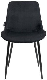 4-delige set eetkamerstoelen Vactiroi fluweel, Zwart