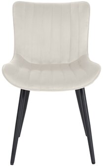 2-delige set stoelen Lorga Fluweel, Creme