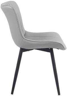 2-delige set stoelen Brida kunstleer, Grijs