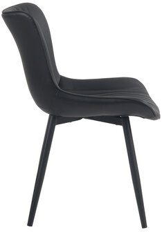 2-delige set stoelen Brida kunstleer, Zwart