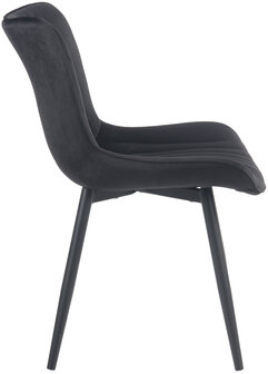 2-delige set stoelen Brida fluweel, Zwart