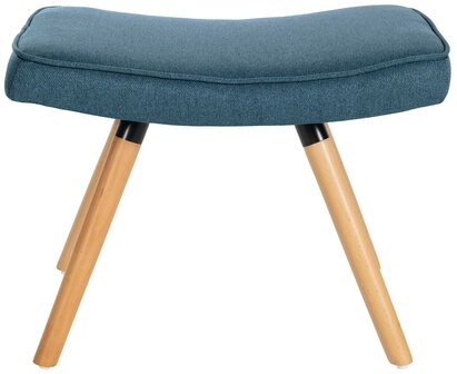 Voetenbank Girdang Stof, Blauw