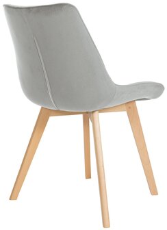 2-delige set stoelen Briik fluweel, Grijs