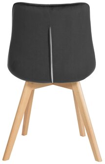 2-delige set stoelen Briik fluweel, Zwart