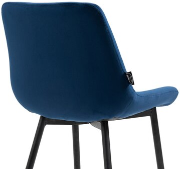 4-delige set eetkamerstoelen Vactiroi fluweel, Blauw