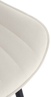 2-delige set stoelen Brida fluweel, Creme