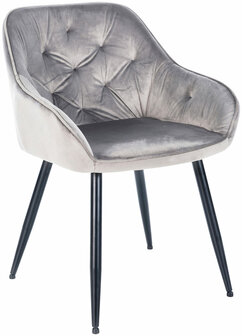 Set van 2 eetkamerstoelen Cissas, Grijs