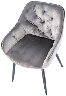 Set van 2 eetkamerstoelen Cissas, Grijs