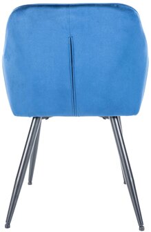 2-delige set eetkamerstoelen Cissas, Blauw