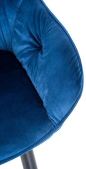 2-delige set eetkamerstoelen Cissas, Blauw