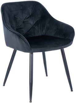 Set van 2 eetkamerstoelen Cissas, Zwart