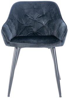 Set van 2 eetkamerstoelen Cissas, Zwart