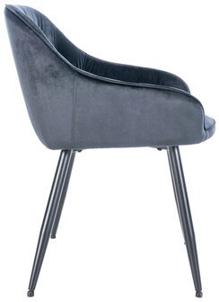 Set van 2 eetkamerstoelen Cissas, Zwart