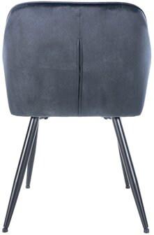 Set van 2 eetkamerstoelen Cissas, Zwart