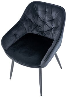 Set van 2 eetkamerstoelen Cissas, Zwart