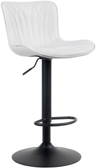 Barstoel Lunis Kunstleer, Wit