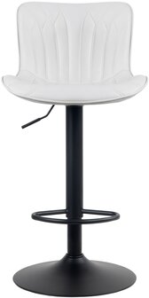 Barstoel Lunis Kunstleer, Wit