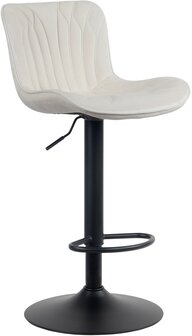 Barstoel Lunis Fluweel, Creme