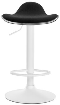 Barhocker Shinghaa Stof wit, Zwart