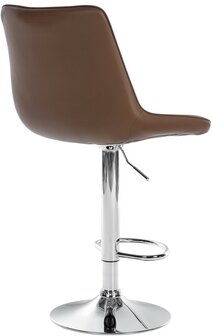 Barstoel Tino Kunstleer chroom, Bruin