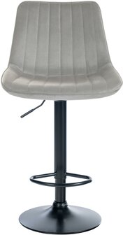 Barstoel Tino Fluweel zwart, Grijs