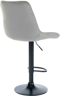 Barstoel Tino Fluweel zwart, Grijs