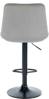 Barstoel Tino Fluweel zwart, Grijs