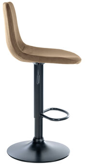 Barstoel Dovi Fluweel Zwart, Bruin