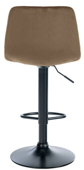 Barstoel Dovi Fluweel Zwart, Bruin