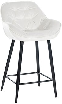 Barstoel Gobsin 76 Fluweel, Creme