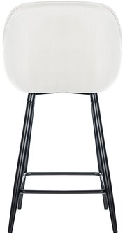 Barstoel Gobsin 76 Fluweel, Creme