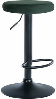 Barstoel Pento Fluweel zwart, Groen