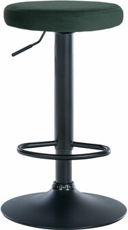 Barstoel Pento Fluweel zwart, Groen
